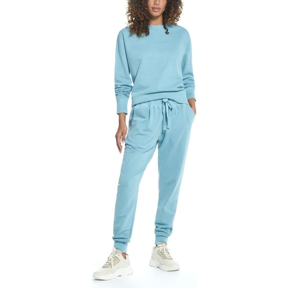Weatherproof Vintage Women’s Pullover Sweatshirt French Terry Sun Washed Blue S